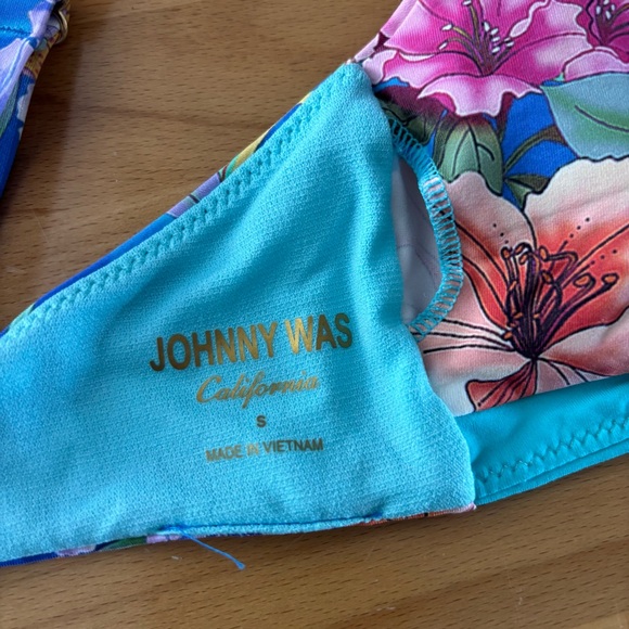Johnny Was Water Tropic Tie Dye Twist Bikini Top Size Small Swimsuit Swim - Picture 3 of 7